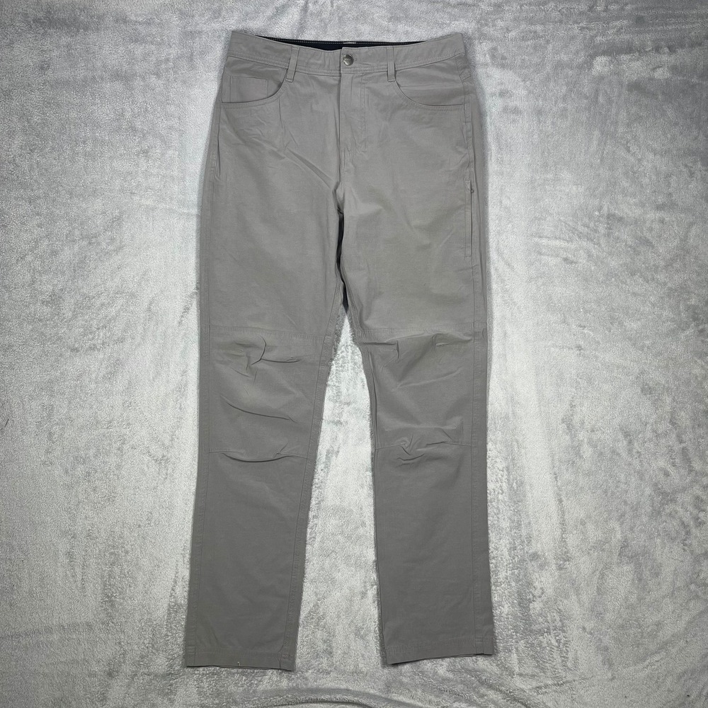Ascend Hiking Pants Mens 34x34(33x33) Gray Technical Stretch Articulated Knee